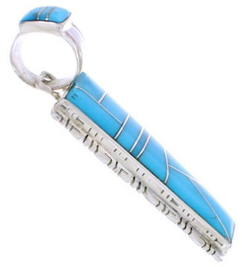 Turquoise Jewelry Sterling Silver Southwest Pendant FX30930